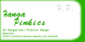 hanga pinkics business card